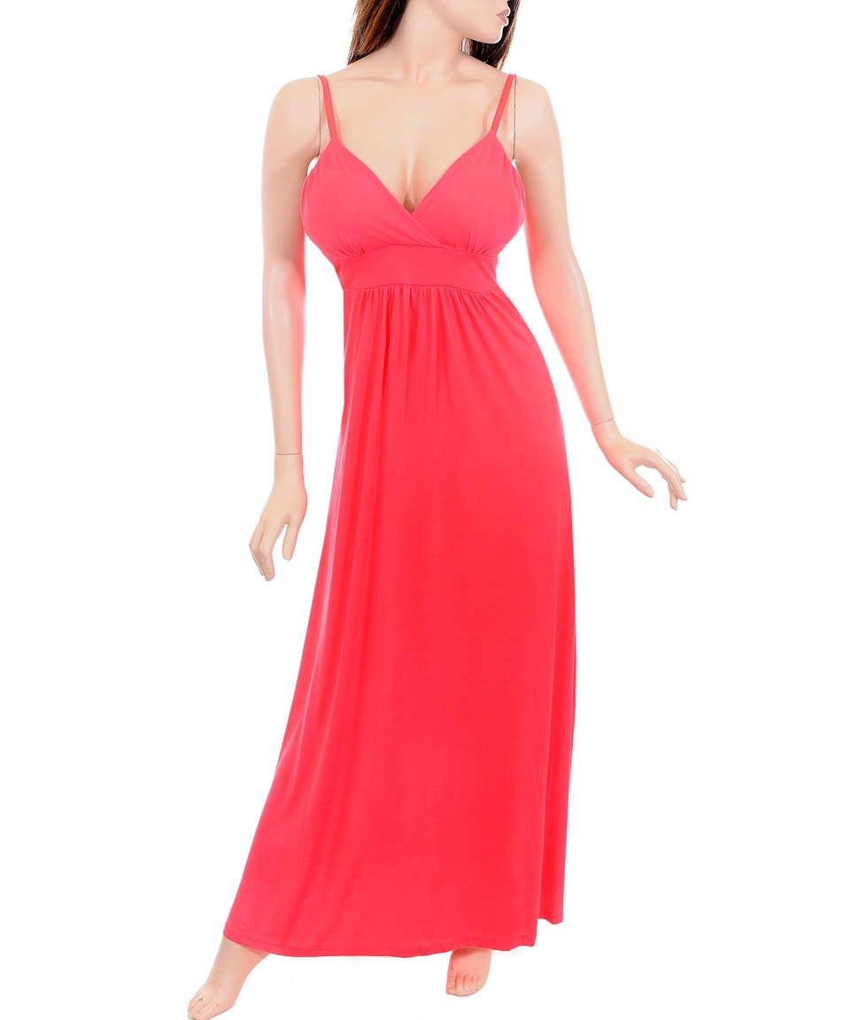 WOMANS PLUS SIZE SEXY CORAL PINK MAXI DRESS 1XL 14/16 | eBay
