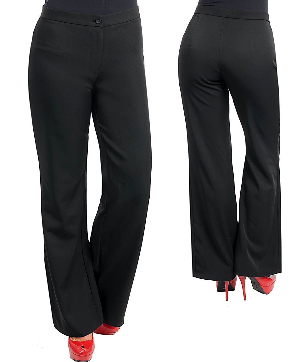 WOMANS PLUS SIZE SEXY FLIRTY BLACK DRESS PANTS 1XL NEW